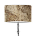 Vintage World Map 12" Drum Lamp Shade - Poly-film