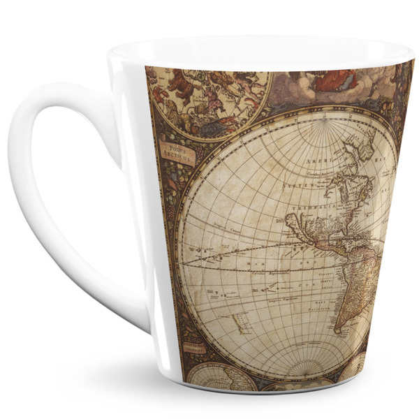 Custom Vintage World Map 12 Oz Latte Mug