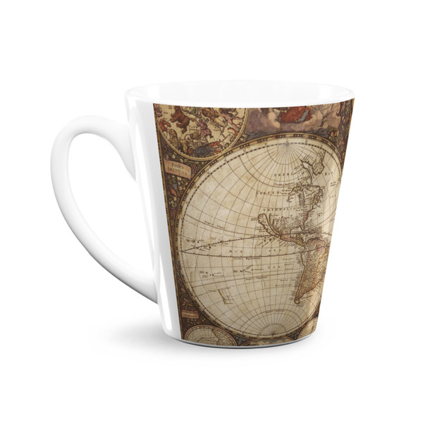 Vintage World Map 12 Oz Latte Mug - Front