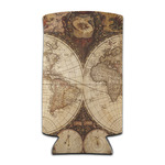 Vintage World Map Can Cooler (tall 12 oz)