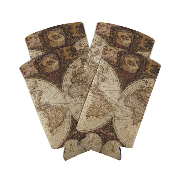 Vintage World Map 12oz Tall Can Sleeve - Set of 4 - MAIN
