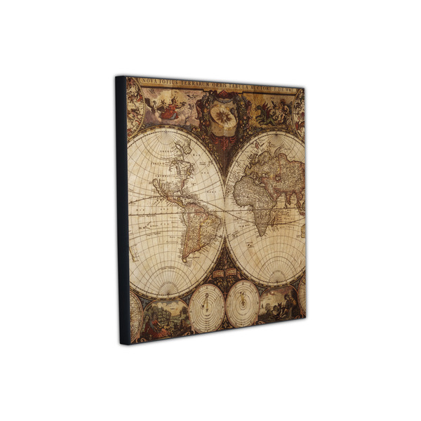 Vintage World Map 12x12 Wood Print - Angle View