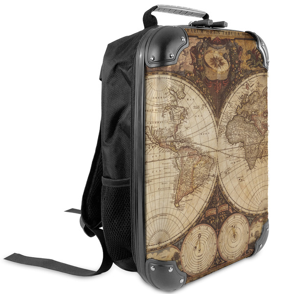Custom Vintage World Map Kids Hard Shell Backpack