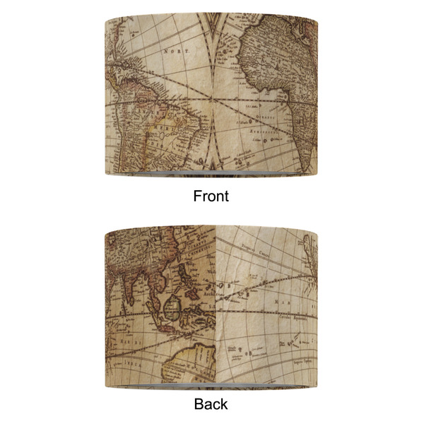 Vintage World Map 16" Drum Lampshade - APPROVAL (Fabric)