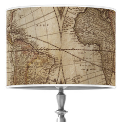 Vintage World Map 16" Drum Lamp Shade - Poly-film