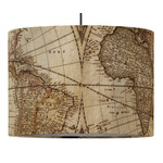 Vintage World Map Drum Pendant Lamp