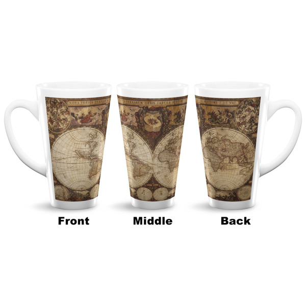 Vintage World Map 16 Oz Latte Mug - Approval