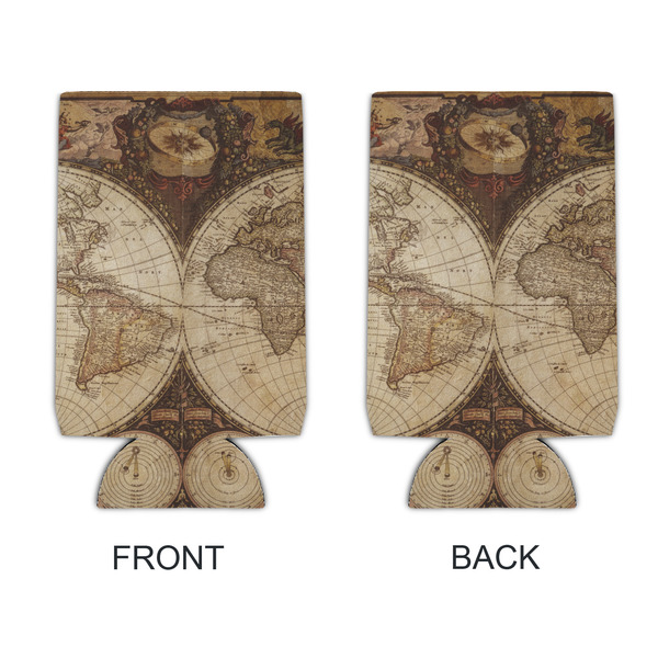 Vintage World Map 16oz Can Sleeve - APPROVAL