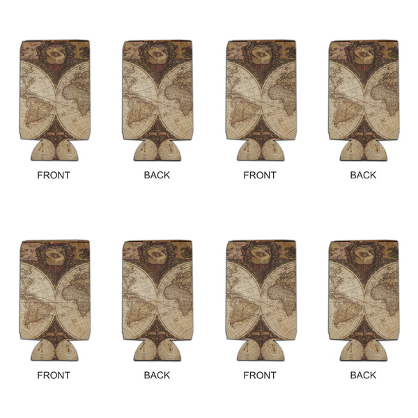 Vintage World Map 16oz Can Sleeve - Set of 4 - APPROVAL