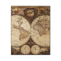 Vintage World Map Wood Print - 16x20