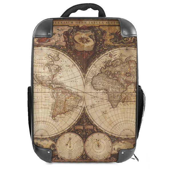 Custom Vintage World Map 18" Hard Shell Backpack