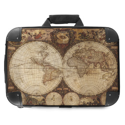 Vintage World Map Hard Shell Briefcase - 18"