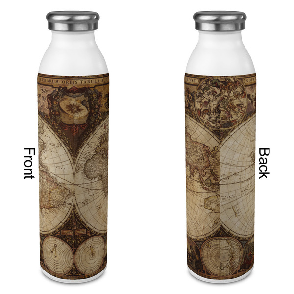 Vintage World Map 20oz Water Bottles - Full Print - Approval