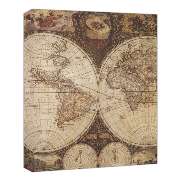 Custom Vintage World Map Canvas Print - 20x24