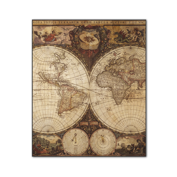 Vintage World Map 20x24 Wood Print - Front View