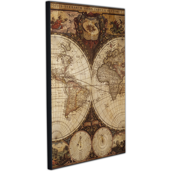 Vintage World Map 20x30 Wood Print - Angle View