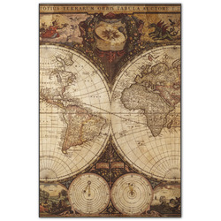 Vintage World Map Wood Print - 20x30