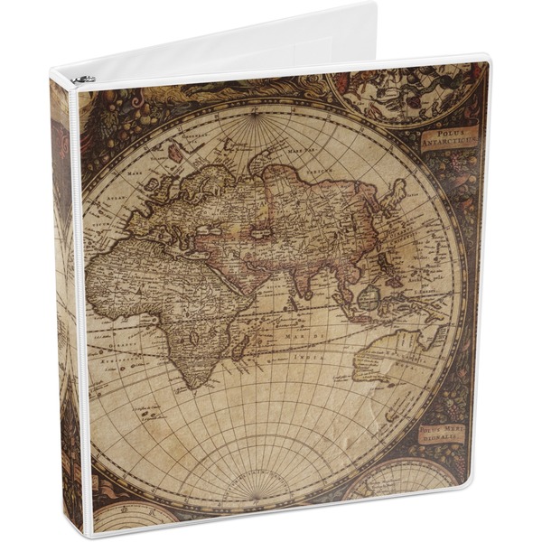Vintage World Map 3-Ring Binder 3/4 - Main