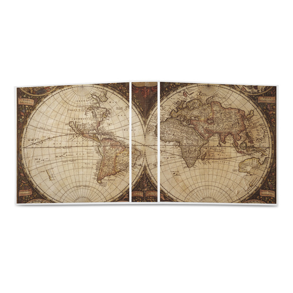 Vintage World Map 3-Ring Binder Approval- 2in
