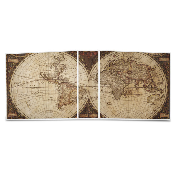 Vintage World Map 3-Ring Binder Approval- 3in