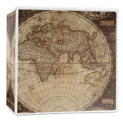 Vintage World Map 3-Ring Binder - 2 inch