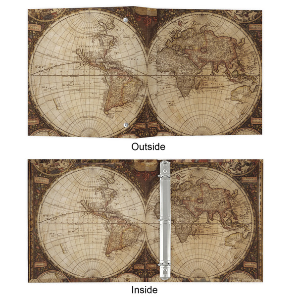 Vintage World Map 3 Ring Binders - Full Wrap - 1" - APPROVAL