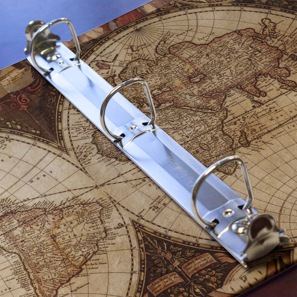 Vintage World Map 3 Ring Binders - Full Wrap - 1" - DETAIL