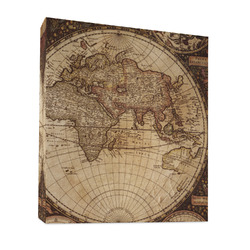 Vintage World Map 3 Ring Binder - Full Wrap - 1"