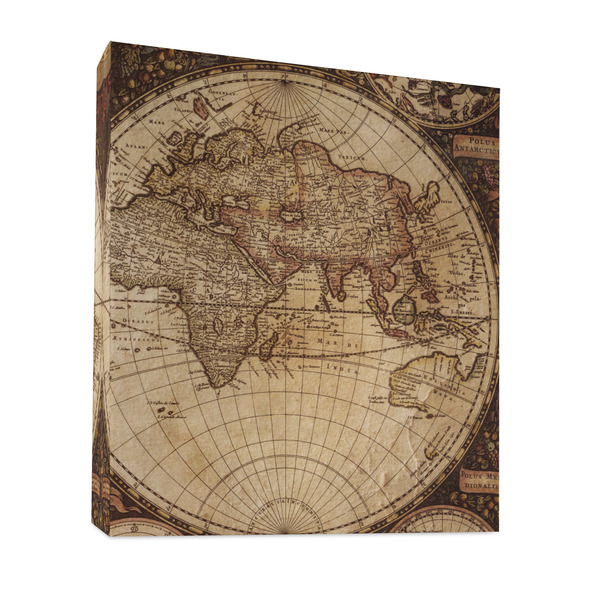 Custom Vintage World Map 3 Ring Binder - Full Wrap - 1"