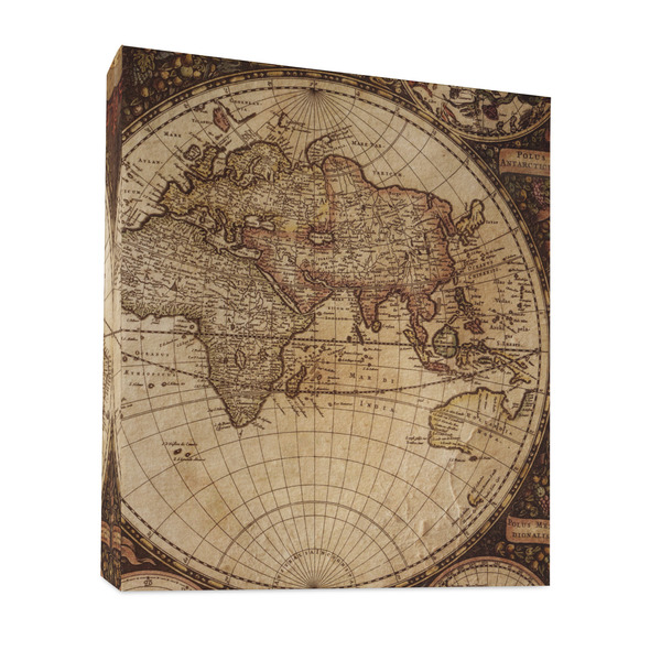 Vintage World Map 3 Ring Binders - Full Wrap - 1" - FRONT