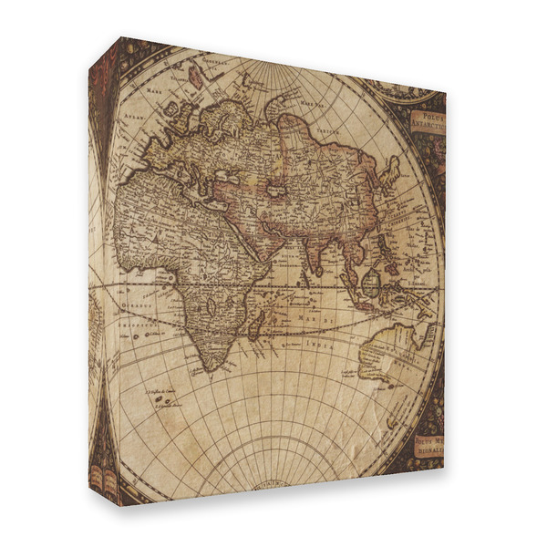 Custom Vintage World Map 3 Ring Binder - Full Wrap - 2"