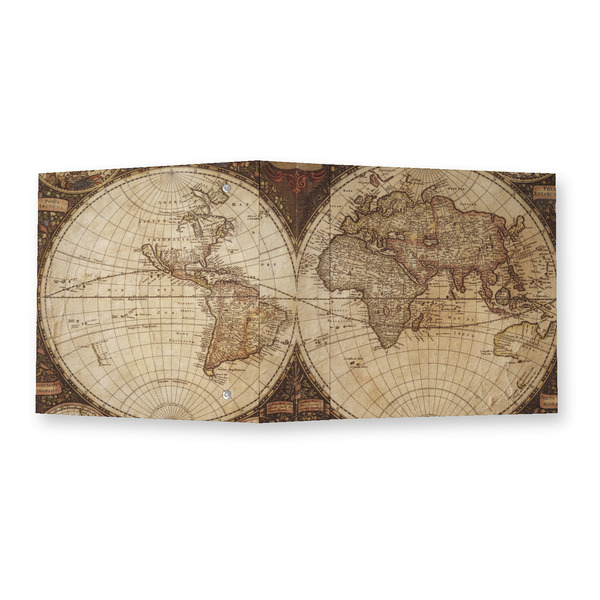 Vintage World Map 3 Ring Binders - Full Wrap - 2" - OPEN OUTSIDE