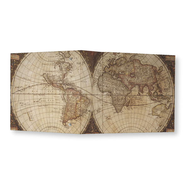 Vintage World Map 3 Ring Binders - Full Wrap - 3" - OPEN OUTSIDE