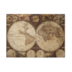 Vintage World Map 5' x 7' Patio Rug