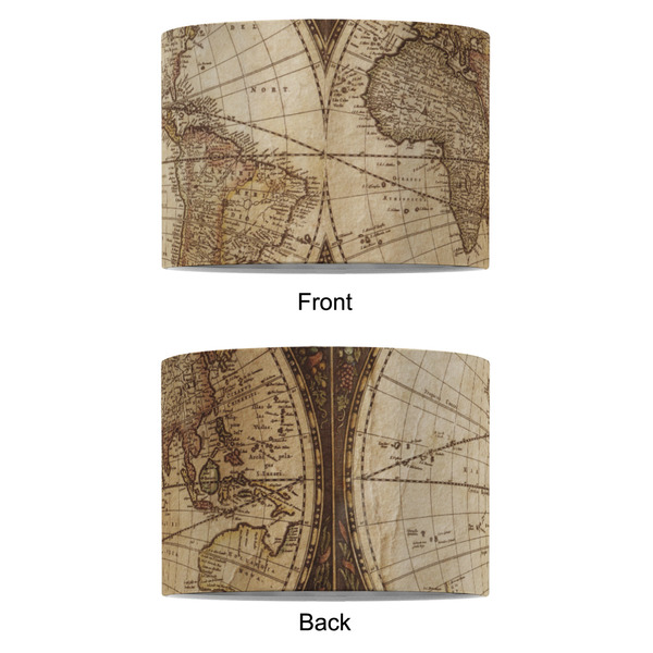 Vintage World Map 8" Drum Lampshade - APPROVAL (Fabric)