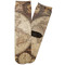 Vintage World Map Adult Crew Socks