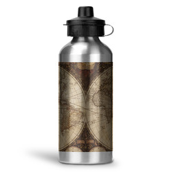 Vintage World Map Water Bottles - 20 oz - Aluminum