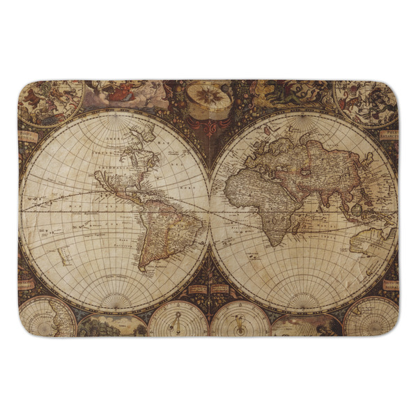 Custom Vintage World Map Anti-Fatigue Kitchen Mat