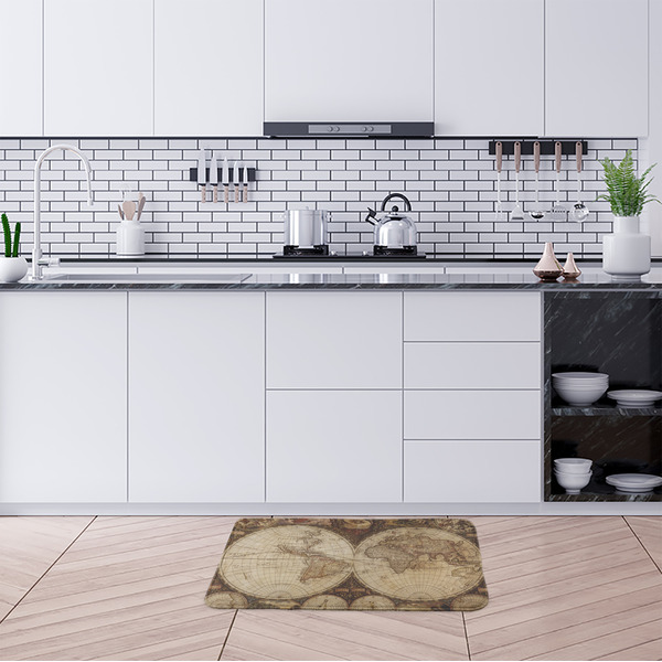 Vintage World Map Anti-Fatigue Kitchen Mats - LIFESTYLE