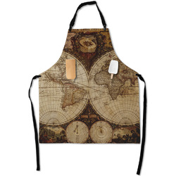 Vintage World Map Apron With Pockets