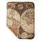 Vintage World Map Baby Sherpa Blanket - Corner Showing Soft