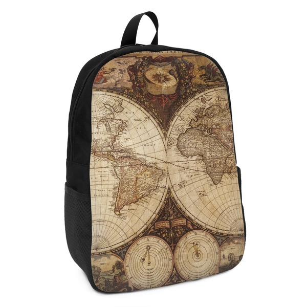 Custom Vintage World Map Kids Backpack