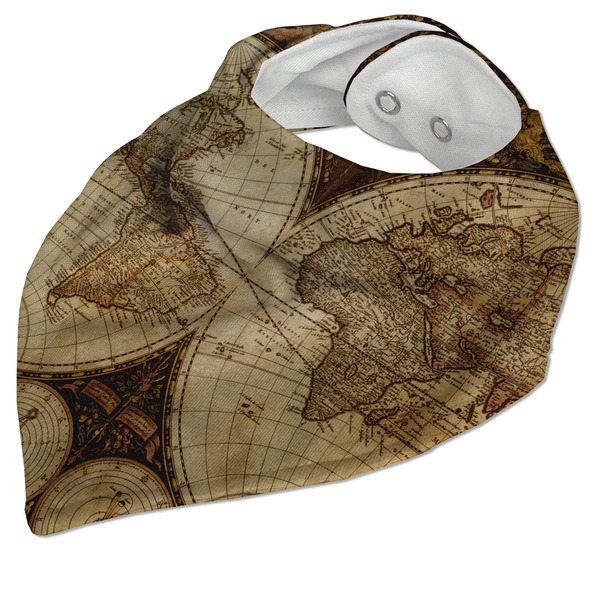 Vintage World Map Bandana Closed