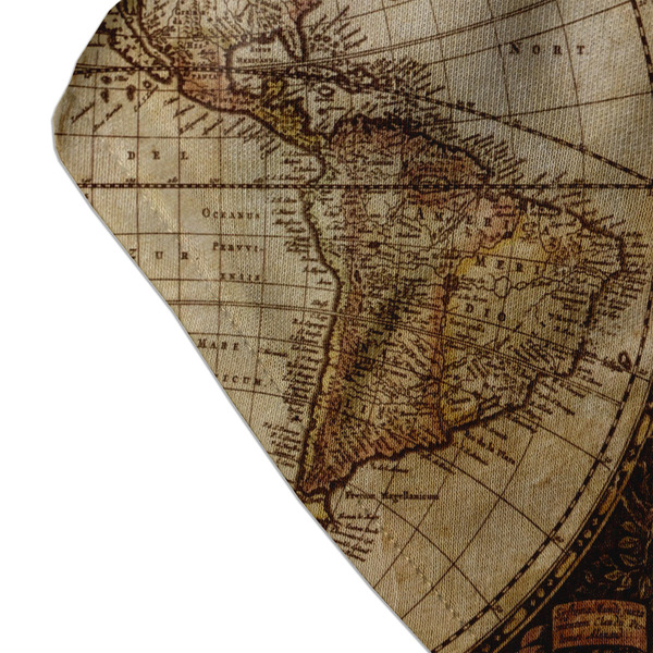 Vintage World Map Bandana Detail