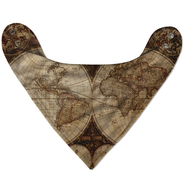 Vintage World Map Bandana Flat Approval