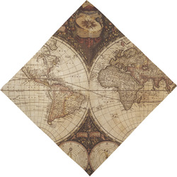 Vintage World Map Dog Bandana Scarf