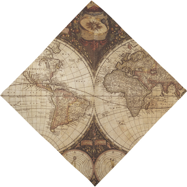 Vintage World Map Bandana - Full View