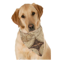 Vintage World Map Dog Bandana Scarf