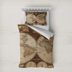 Vintage World Map Duvet Cover Set - Twin XL