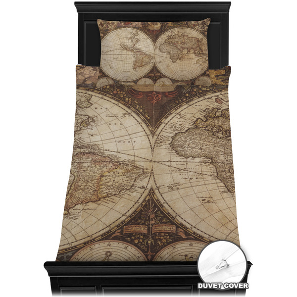 Vintage World Map Bedding Set (TwinXL) - Duvet